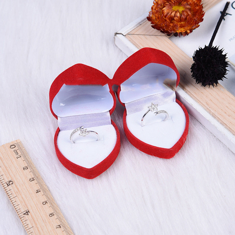 Taobao Hot Sale Love Jewelry Box Small Peach Heart Box