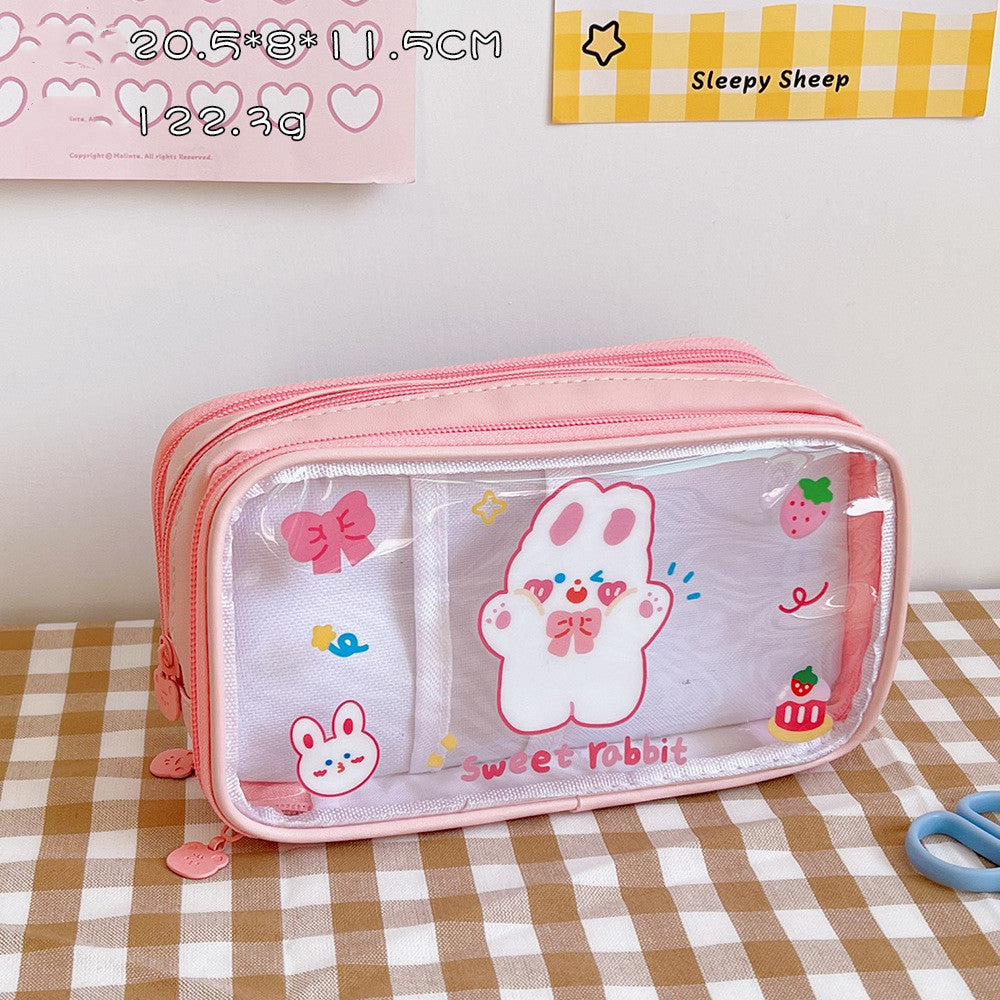 Multifunctional Large Capacity Double Layer Pencil Case