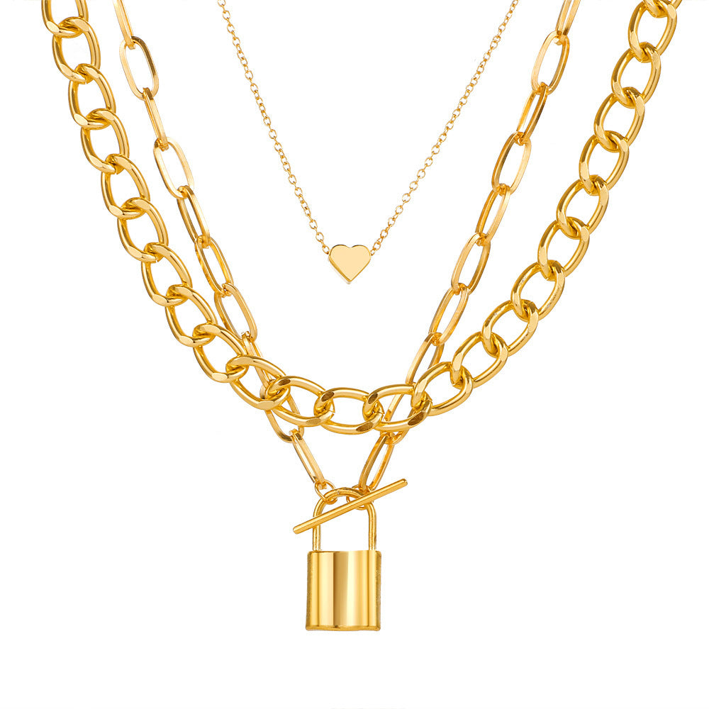 Fashion Personality New Multi-layer Moon Disc Pendant Women's Necklace