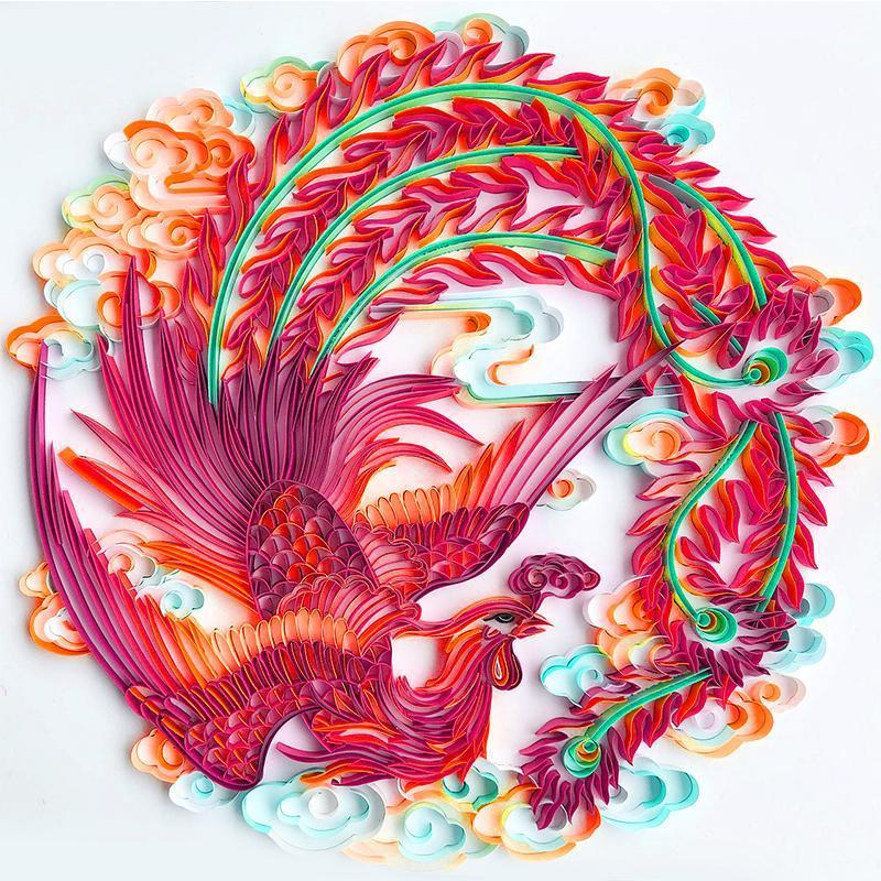 Pintura de papel acolchado artesanías creativas hechas a mano