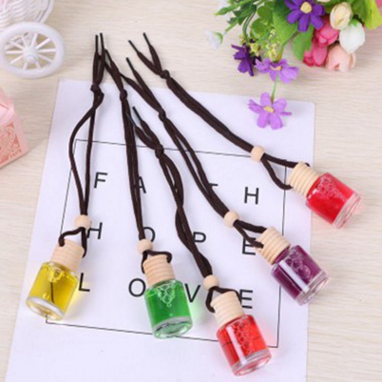Car Air Freshing Agent Glass Bottle Aromatherapy Automobile Hanging Ornament