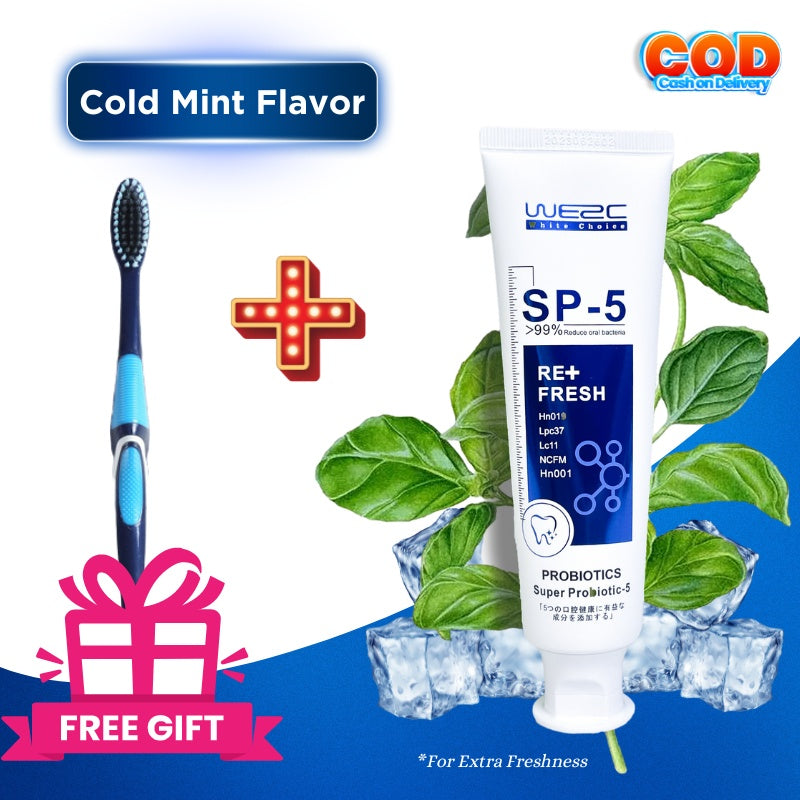 WE2C Whitening Toothpaste Teeth Cleaning Toothpaste Remove Plaque Remove Stains Oral Ordor Cleaning Bright Teeth Breath, Jasmine, Mint Gum Protection Foam Foaming SP5 Cleansing