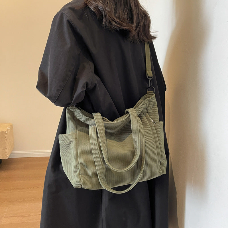 Commuter's All-matching Portable Art Student Large Capacity Shoulder Bag