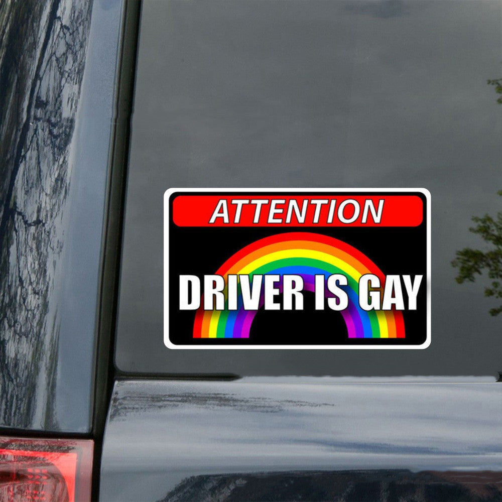 S-334 Interesting Color Automobile Sticker Bumper Stickers Paper Personalized Creative Gay Reflective Decoration Garland Cover Scratches Bumper Stickers