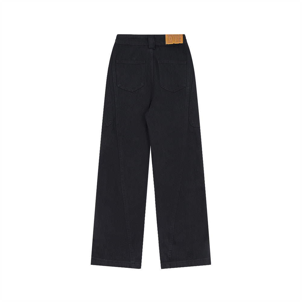 Loose Leisure Workwear Washed Jeans Male