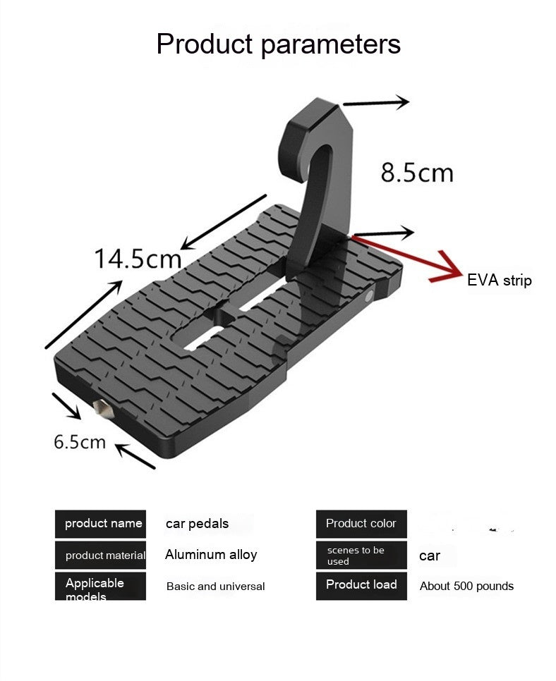 Foldable Automobile Luggage Rack Auxiliary Ladder Side Door Auxiliary Ladder Pedal