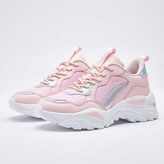 Zapatos, zapatillas, zapatos de papá de tejido volador ligero para mujer