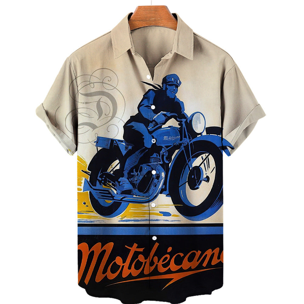 Printed Shirt Men's Short-sleeved Summer Seaside Vacation
