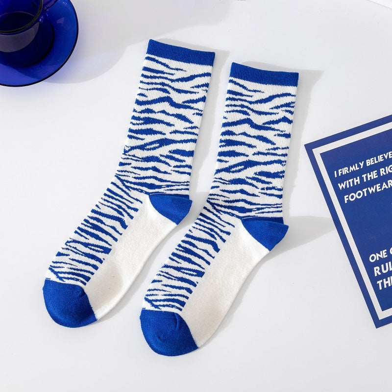 Tube Socks Navy Blue Korean Version Of All-match Japanese Sports