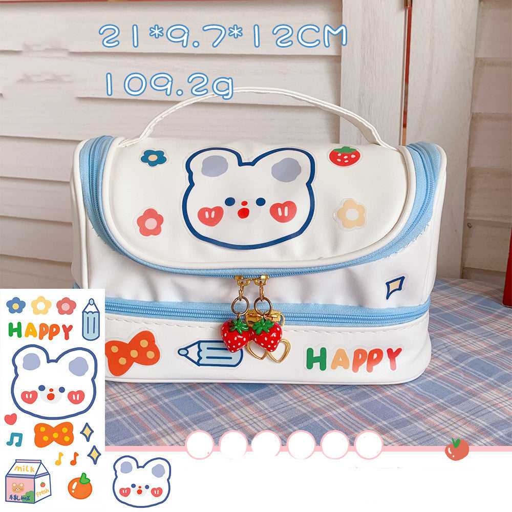 Multifunctional Large Capacity Double Layer Pencil Case