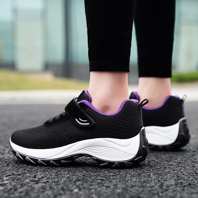 Zapatos deportivos para correr, zapatos deportivos para exteriores, zapatos de suela gruesa que aumentan la altura