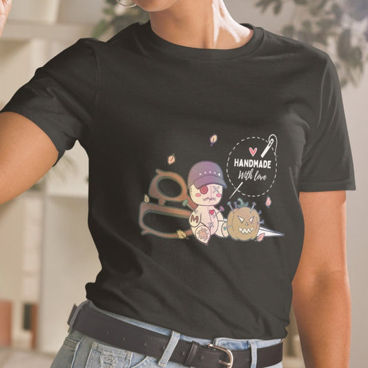 European And American Solid Color Round Neck Digital Printed T-shirt