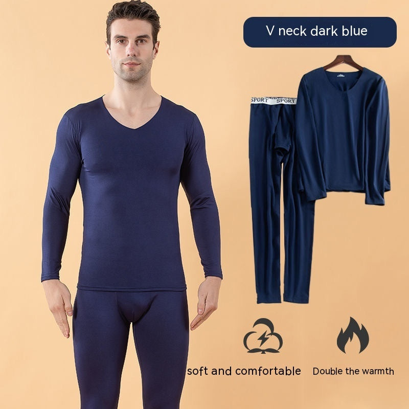 Milk Silk Seamless  Thermal Underwear Men's Suit