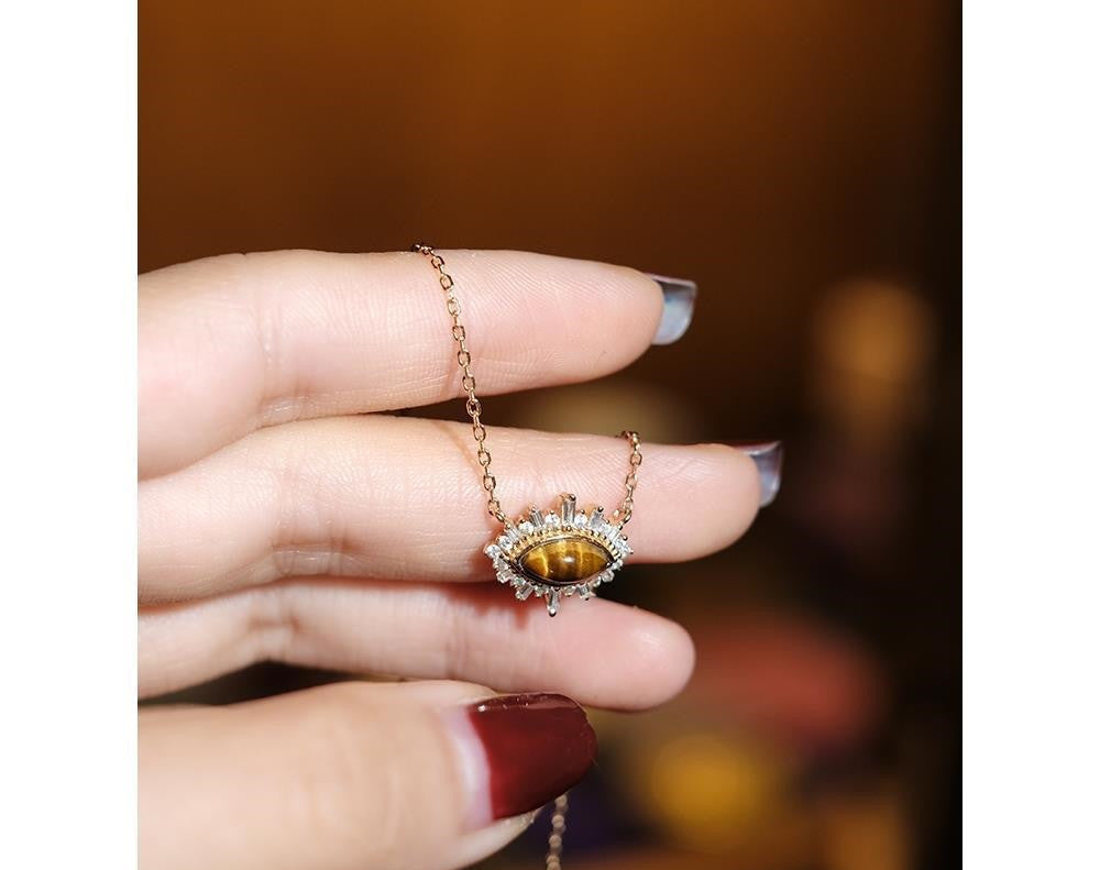 Retro Tiger Eye Stone Tiger Eye Niche Retro Feeling