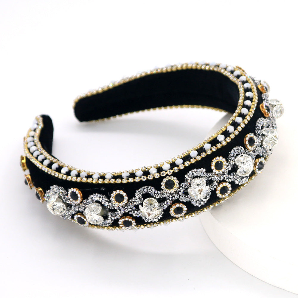 European And American Court Style Luxury Diamond-laid Headband