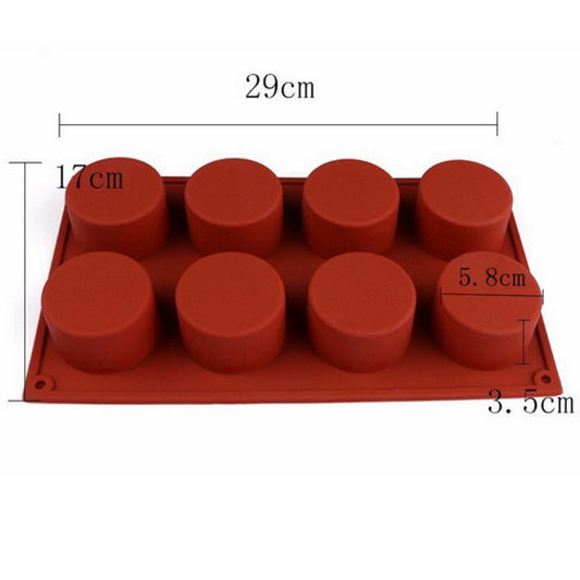 8 Continuous Cylindrical Silicone Soap Mold Handmade Soap Mold Diy Oval Soap Mold Silicone Soap Mold