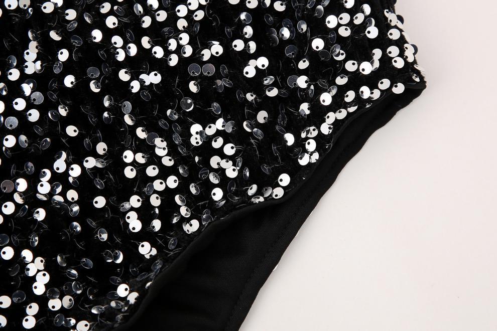 Street Style Sequin Slim Fit Slimming Versatile Shorts