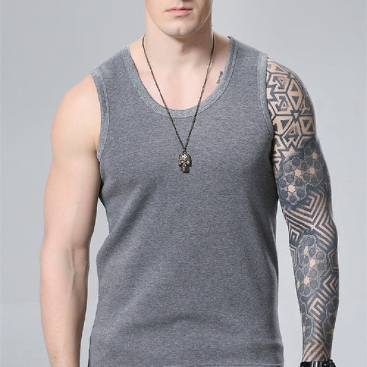 Men's Fleece Thickened Gold Thermal Vest